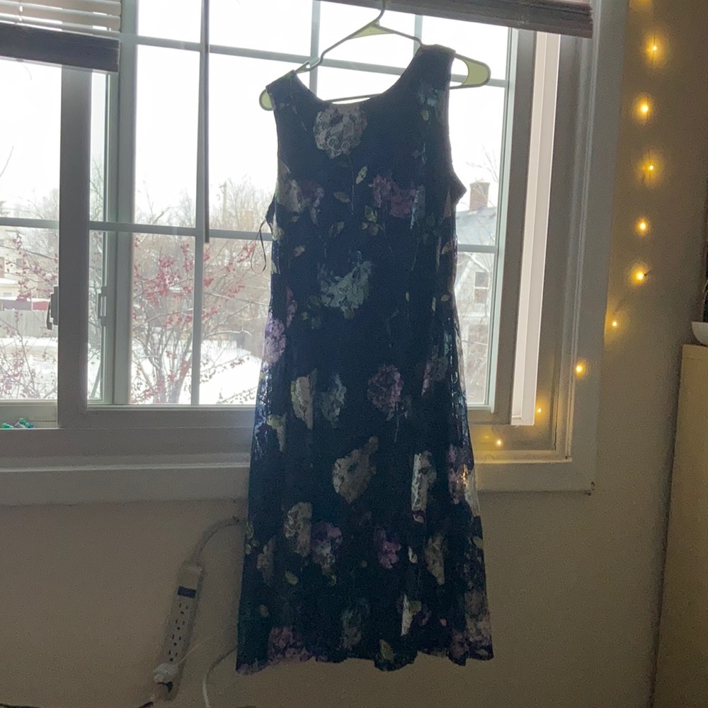 Blue dress lace.